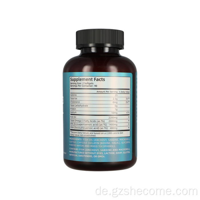 Omega 3 Fischölstütze Gehirngesundheit Haut